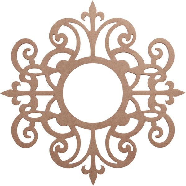 Ekena Millwork Dijon Wood Fretwork Pierced Ceiling Medallion, Wood (Paint Grade), 28"OD x 9 1/8"ID x 3/8"T CMWP28X28X0375DIMF - main